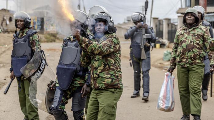 Kenya police fire teargas break up protests over bloggers death custody