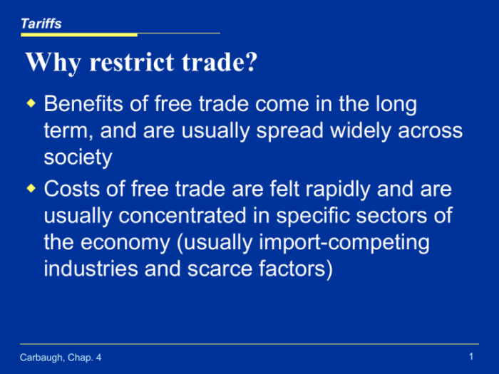 Tariffs Tariffs could be spur europes single market needs