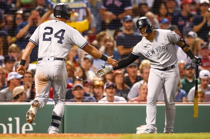 The Yankees Keep Chasing and the Red Sox Keep Winning. Now They Meet ... Yankees tally five times first outlast red sox