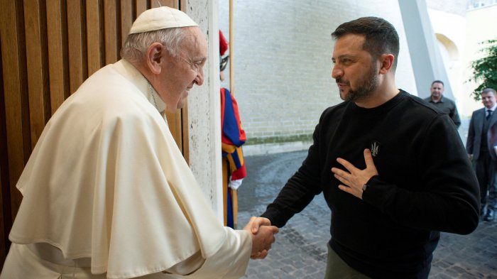 President trump zelensky meeting pope francis funeral russia conflict talks