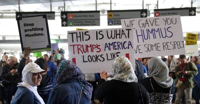 Dismay disbelief trump bans visitors dozen countries