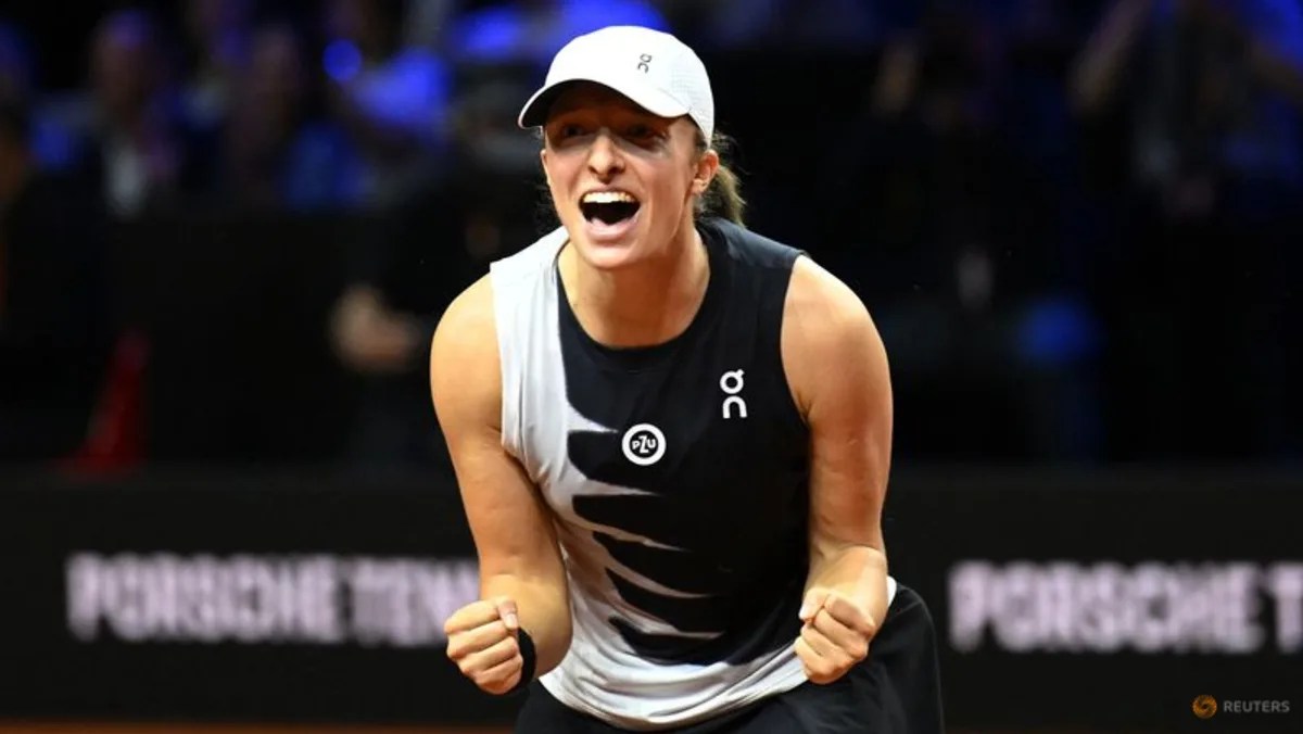 Swiatek beats Sabalenka in straight sets to win Stuttgart title - CNA Win over swiatek was nothing special still work be done sabalenka coach