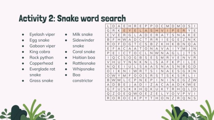 Earth day snakes lessons