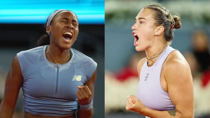 Sabalenka swiatek set french open semi final blockbuster