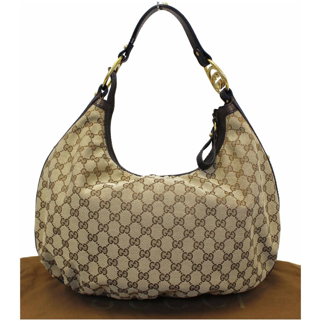 Gucci Interlocking G Medium GG Canvas Hobo Bag Beige Gucci owner kering talks sell stake 1 billion fifth avenue property sources say