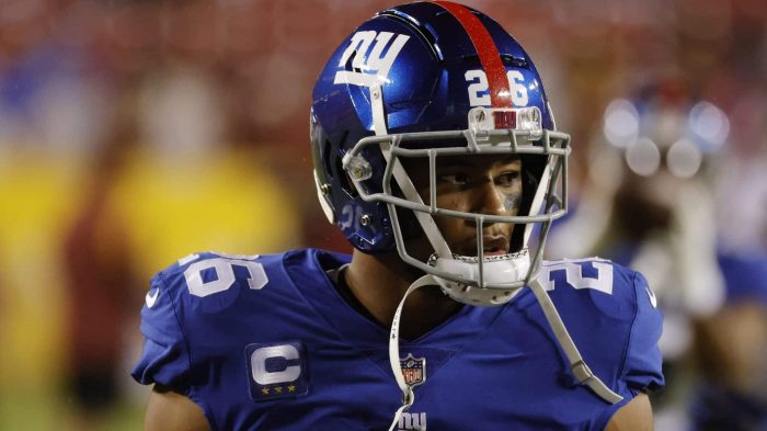 Saquon barkley hurdles way madden 26 cover