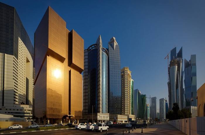 HD wallpaper: doha, qatar, architecture, night, illuminated, building ... Qatar records budget deficit 133 million first quarter