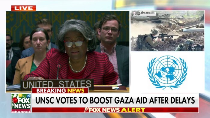Us backed gaza aid group halt distribution wednesday un vote ceasefire demand