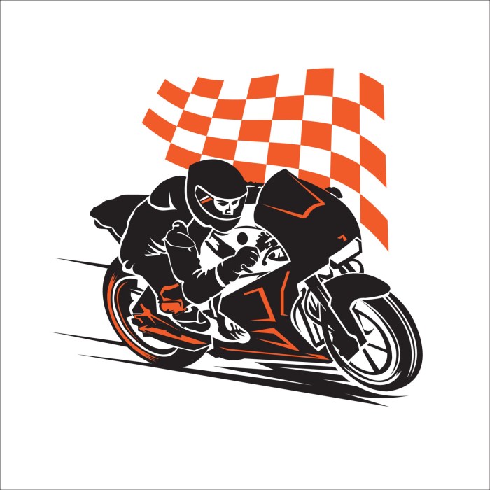 Motorbike racing vector illustration logo design, good for t shirt ... Racing sailors double ocean scientists european waters