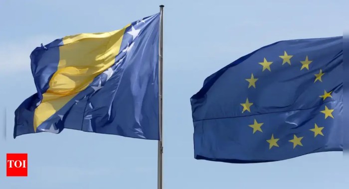 EU ministers recommend Bosnia gets EU candidate status - The Times of India Bosnia partners with eu strengthen border security