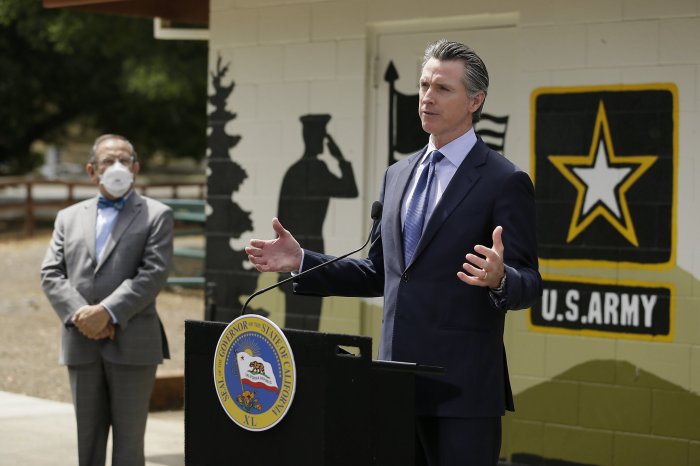Gavin Newsom Warns Trumpism is Not Dead in Speech After Landslide ... Gavin newsom california los angeles protests speech warning nation trump