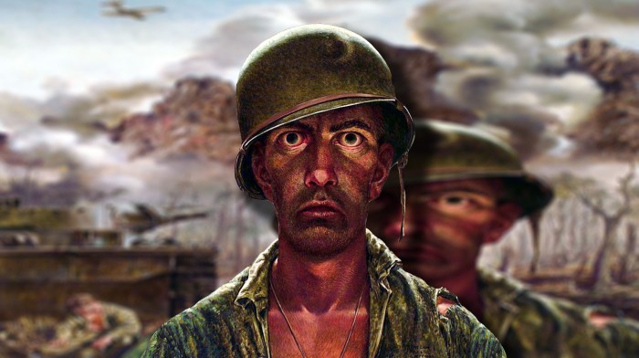 2000 Yard Stare (color adjusted) | The 2,000 Yard Stare / Traumatized ... Time studios dday the camera soldier