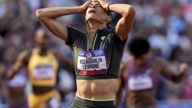 Mclaughlin levrone impresses 100m debut philadelphia