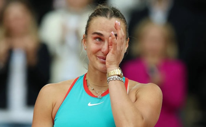 Watch: 'This one hurts so much': Aryna Sabalenka in tears after ... Sabalenka zheng sizzle sunny day french open